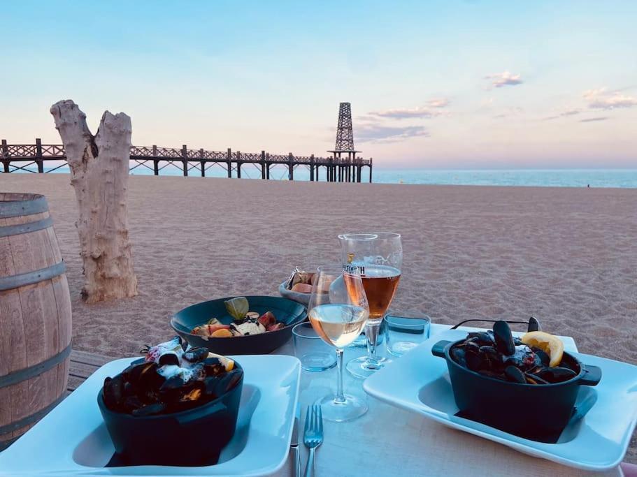 Les Voiles Blanches T2 Luxe A 100M De La Plage Leucate Exteriör bild